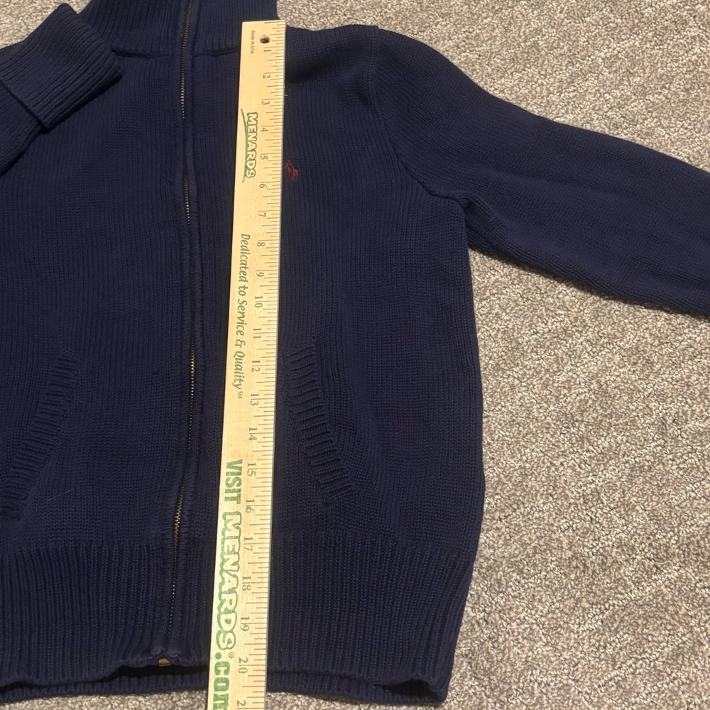 Ralph Lauren Sport | Navy Zip-Up Knit Hoodie | Size L - fits like Size XS/S - Picture 9 of 10